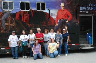 Lynda with the HOOF group at the Clinton Anderson WalkAbout Tour Clinic in